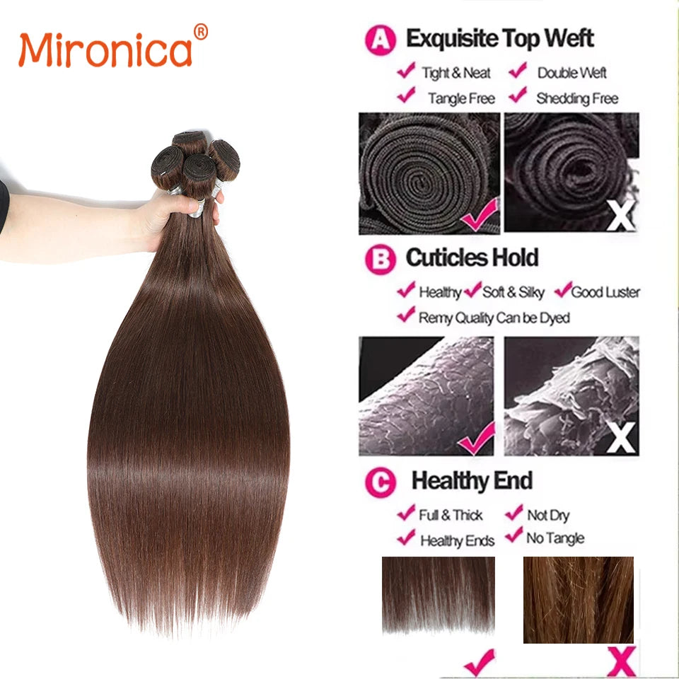 Mèches Cheveux Humains Remy Lisses 100g – Extensions Tissage Naturel – CLEVI Paris