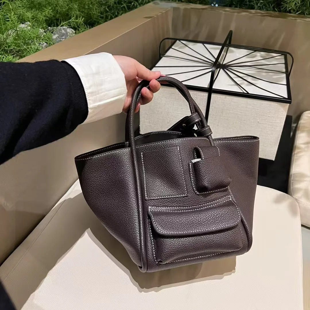 Sac Seau Cuir Bovin Première Couche Femme Double Usage 6 Coloris – CLEVI Paris
