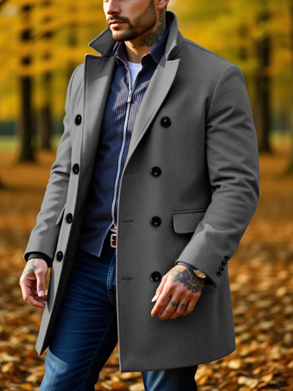 Pardessus Homme Double Boutonnage – CLEVI Paris