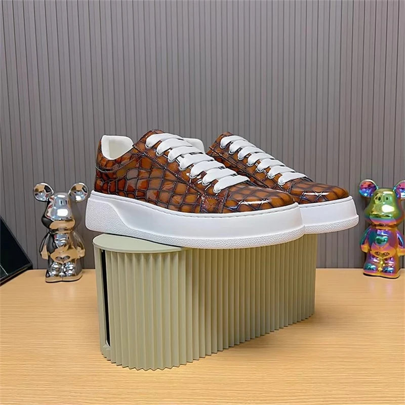 Sneakers basses homme à semelle épaisse – CLEVI Paris