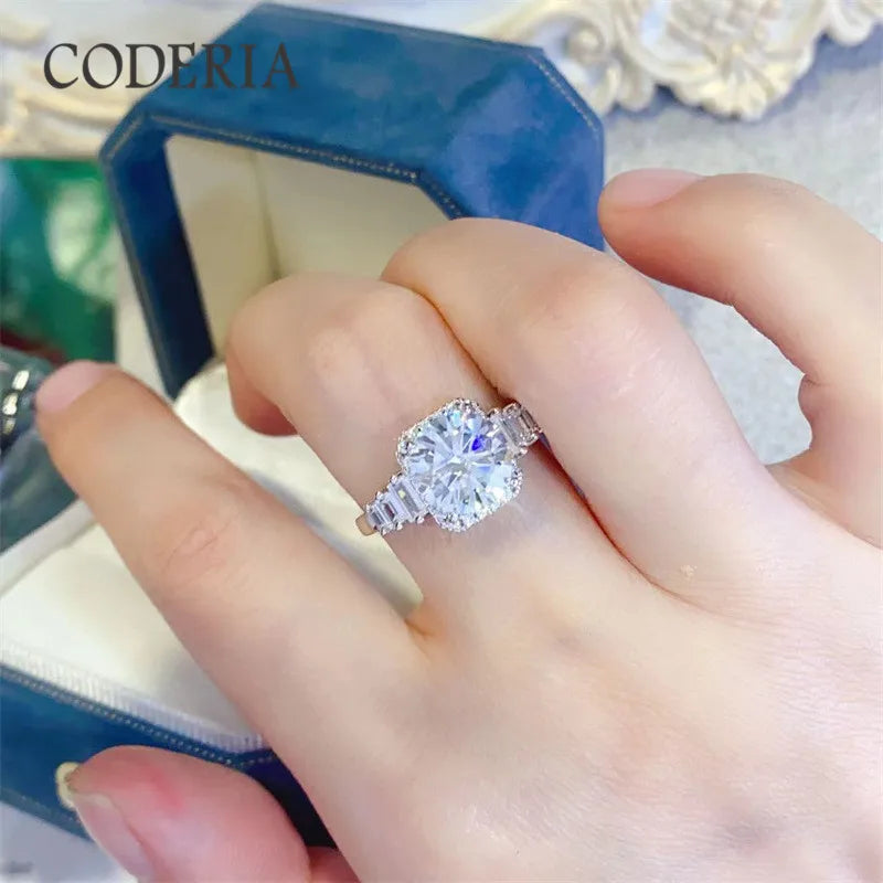 Bague Femme Moissanite 3 Carats Argent 925 – CLEVI Paris