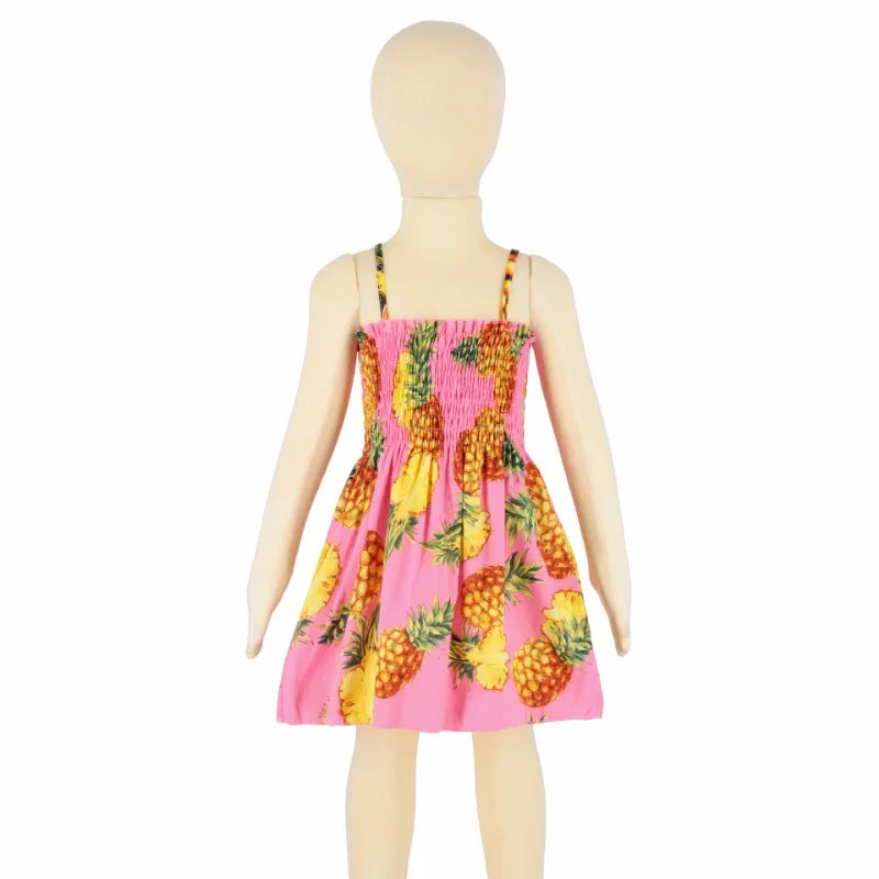 Robe d’été fille à fleurs sans manches – CLEVI Paris