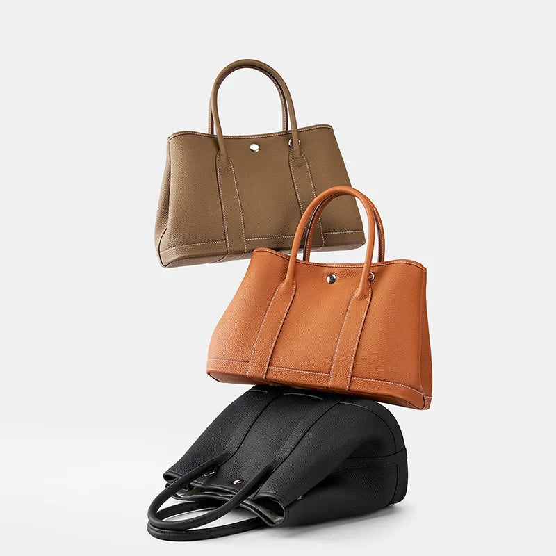 Sac Cabas Cuir Véritable Multi-Poches Femme – CLEVI Paris