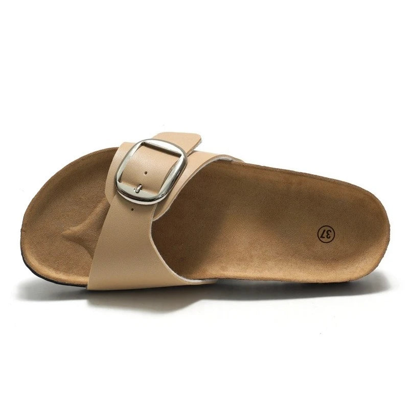 Sandales femme plates sans plateforme – CLEVI Paris