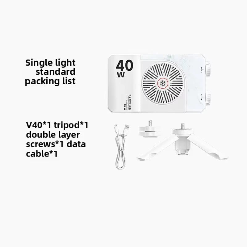 Lampe vidéo LED ZUIDID V40 rechargeable – CLEVI Paris