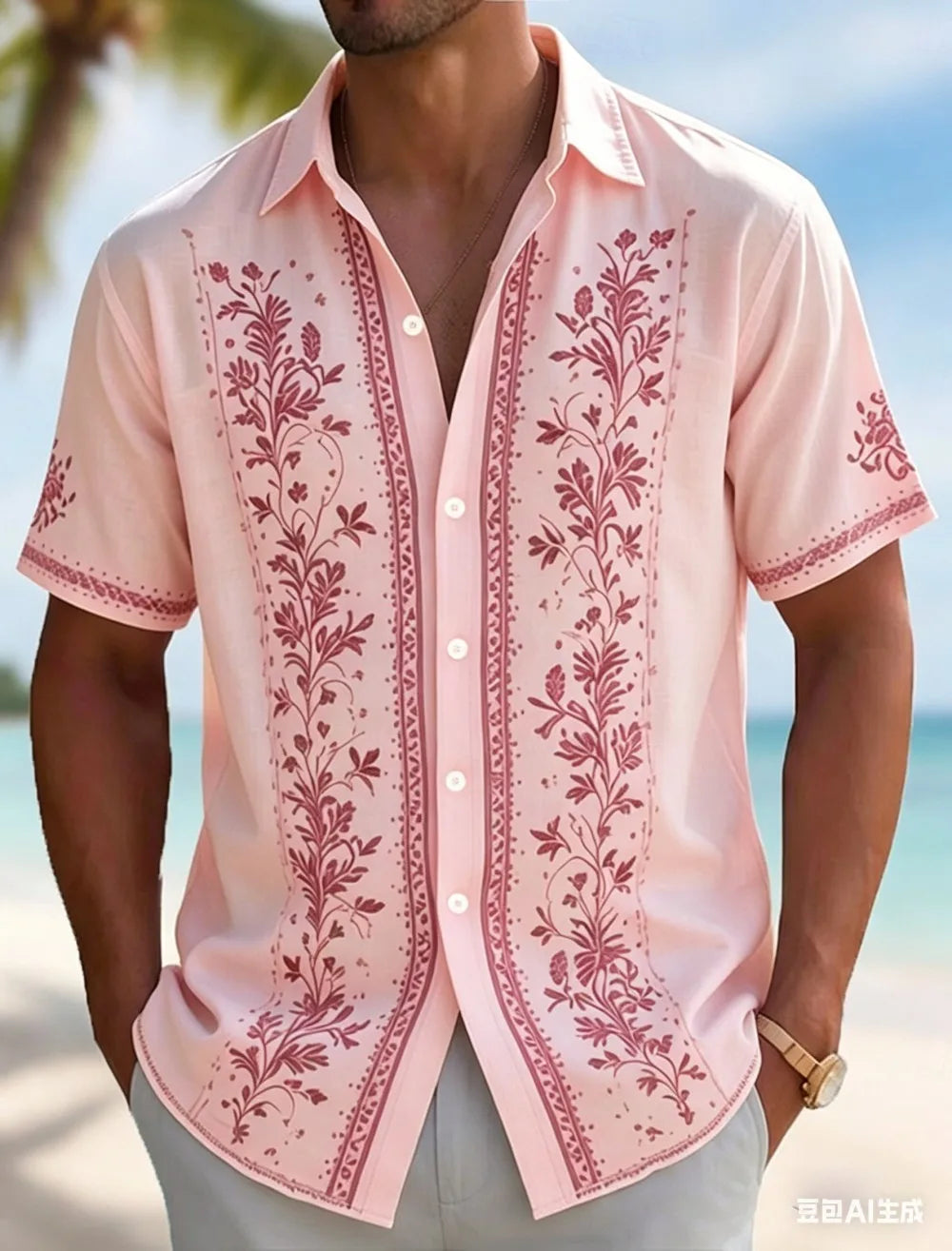 Chemise homme en lin à manches courtes – CLEVI Paris