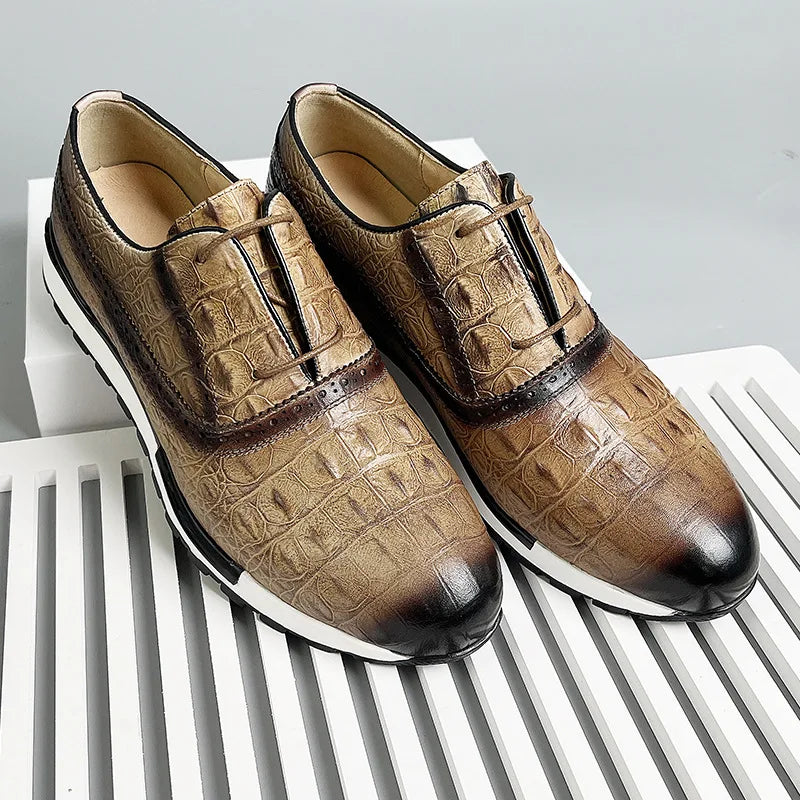 Sneakers en cuir à lacets pour homme – CLEVI Paris