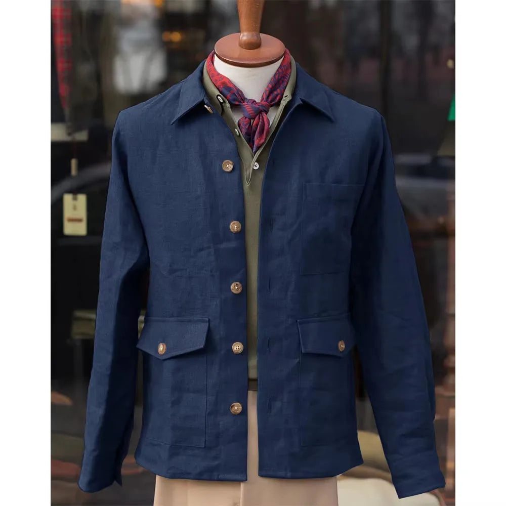 Veste Safari Homme Coton et Lin – CLEVI Paris