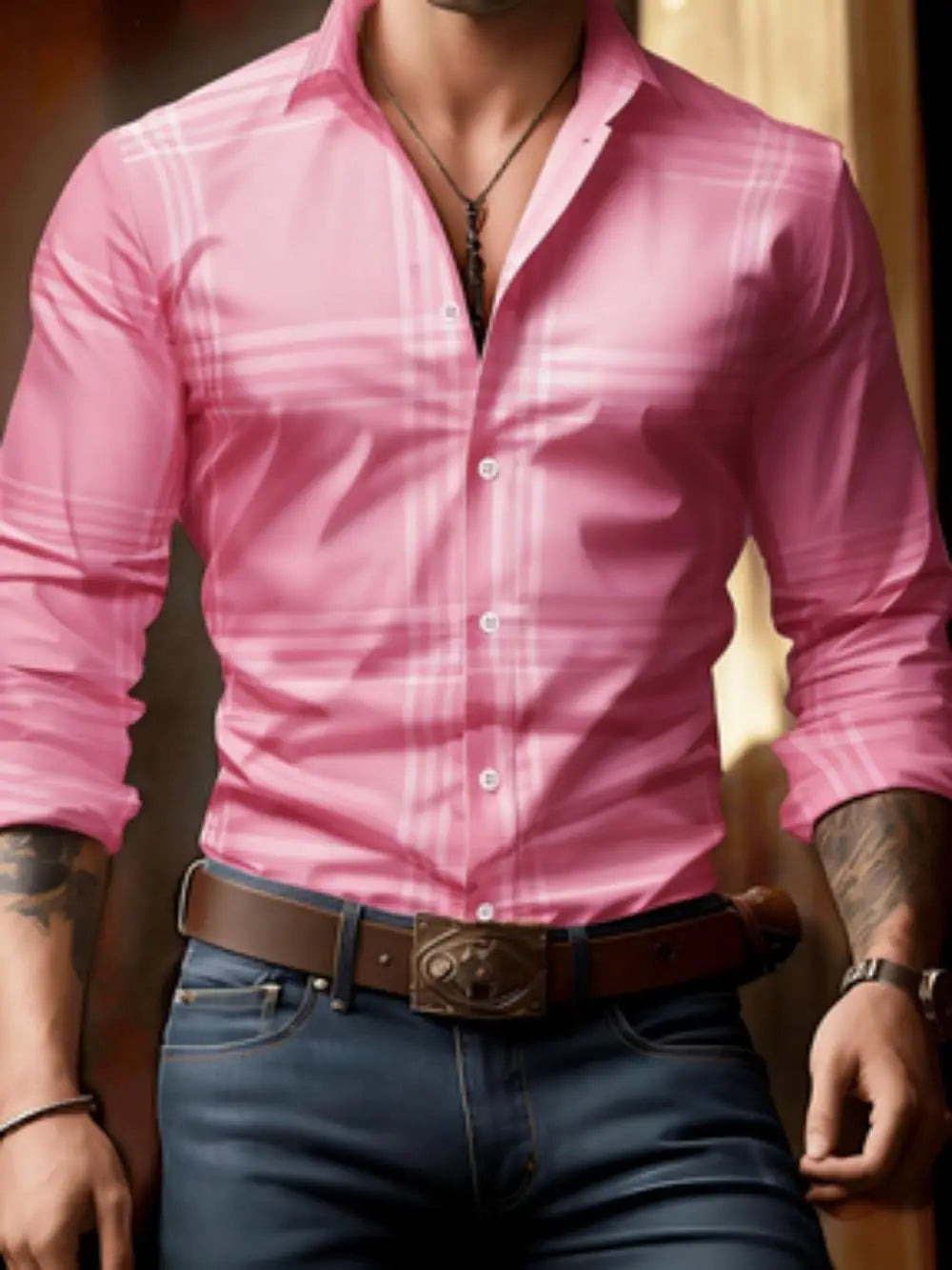 Chemise homme classique rayée en soie – CLEVI Paris