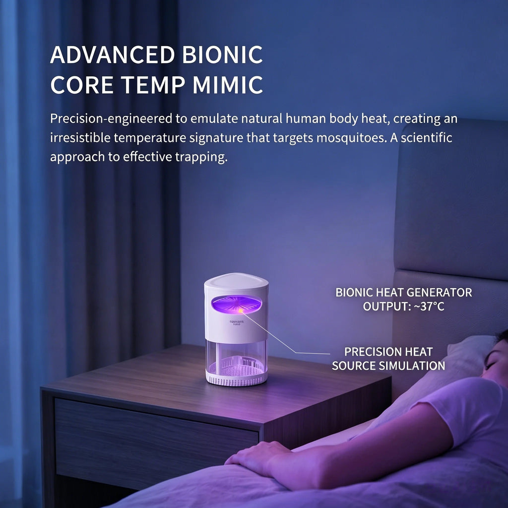 Lampe Anti-Moustiques Lumière Violette Bionique Aspiration Puissante USB Silencieuse DGS-885 – CLEVI Paris
