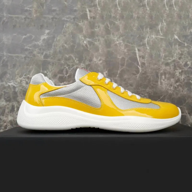 Sneakers Basses en Cuir et Maille Mixte – CLEVI Paris