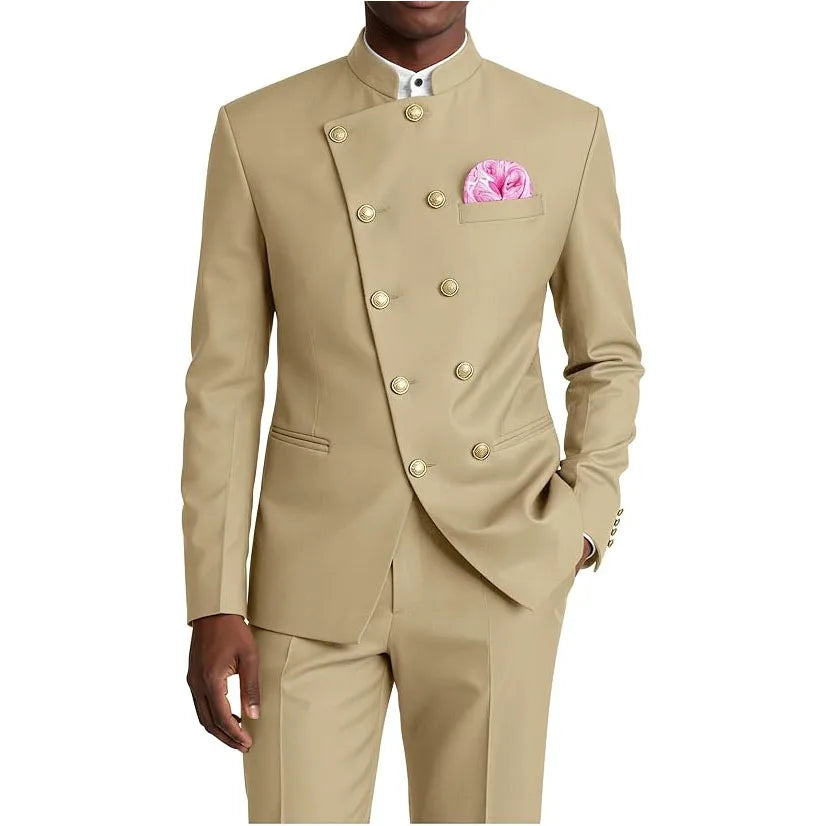 Costume Homme 2 Pièces Col Mandarin – CLEVI Paris