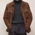 Veste homme en cuir de mouton marron – CLEVI Paris