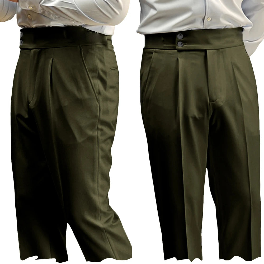 Pantalon Costume Homme Taille Haute – CLEVI Paris