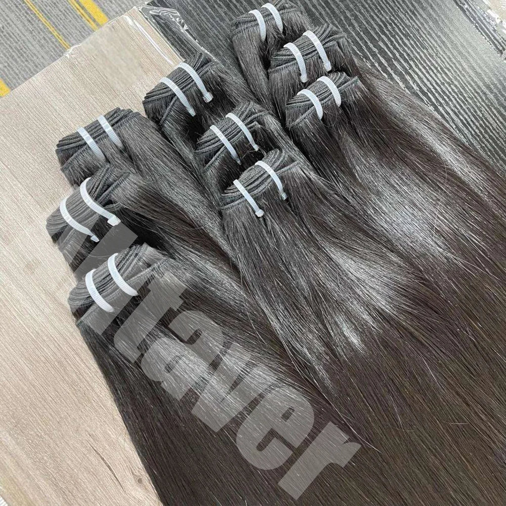 Extensions Lisses Straight Remy Hair Brésilien Double Weft – CLEVI Paris