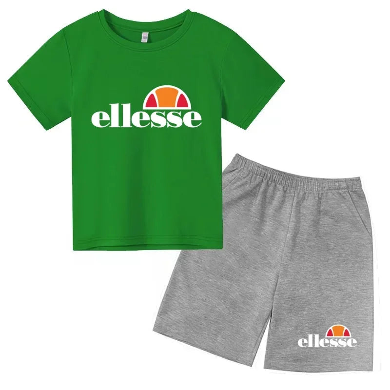 Ensemble enfant imprimé T-shirt et short – CLEVI Paris
