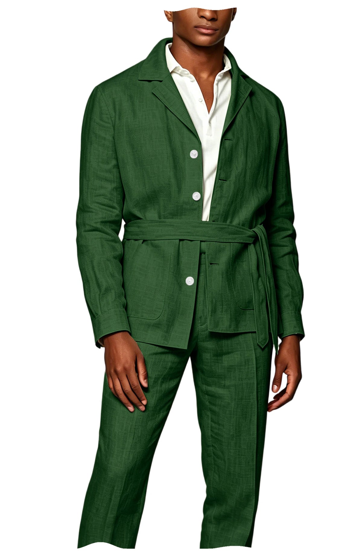 Costume lin-coton homme 2 pièces – CLEVI Paris