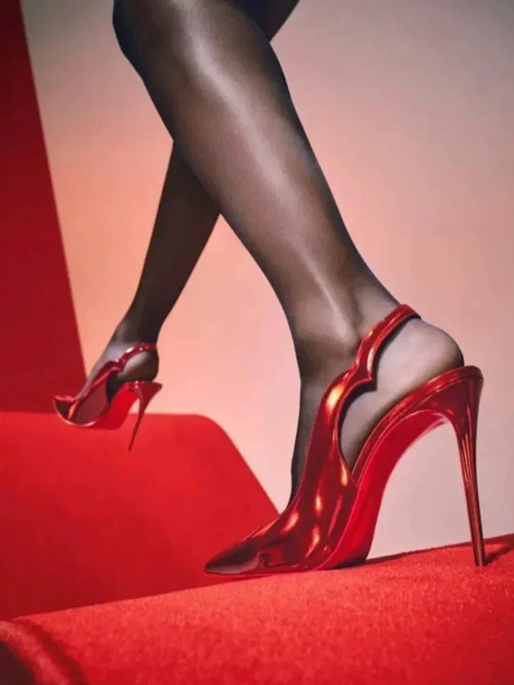 Escarpins vernis à talon fin pour femme – CLEVI Paris