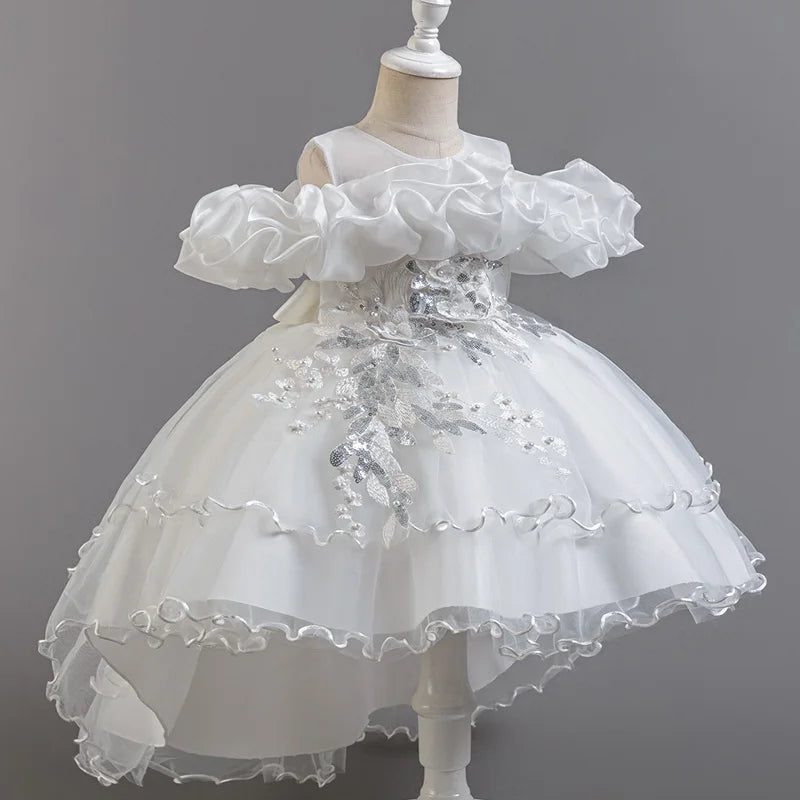 Robe fille à paillettes T1326 – CLEVI Paris