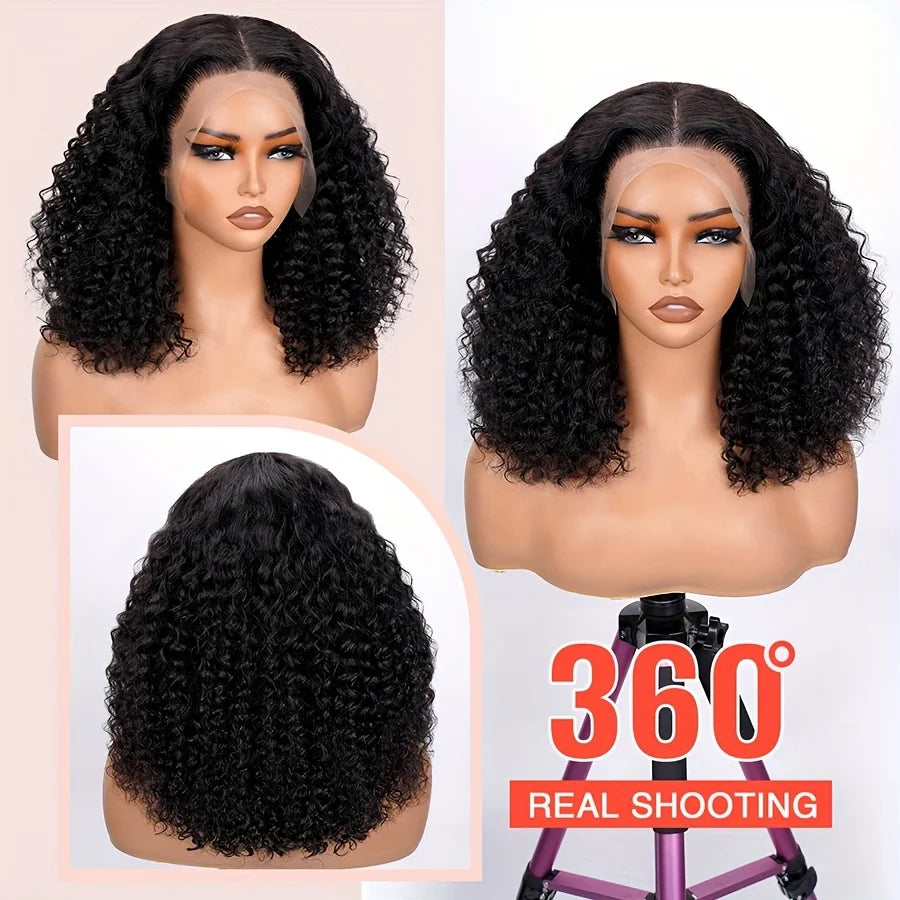 Perruque BOB Deep Wave Lace Front 13x4 HD Glueless Cheveux Humains 6-18 Pouces – CLEVI Paris