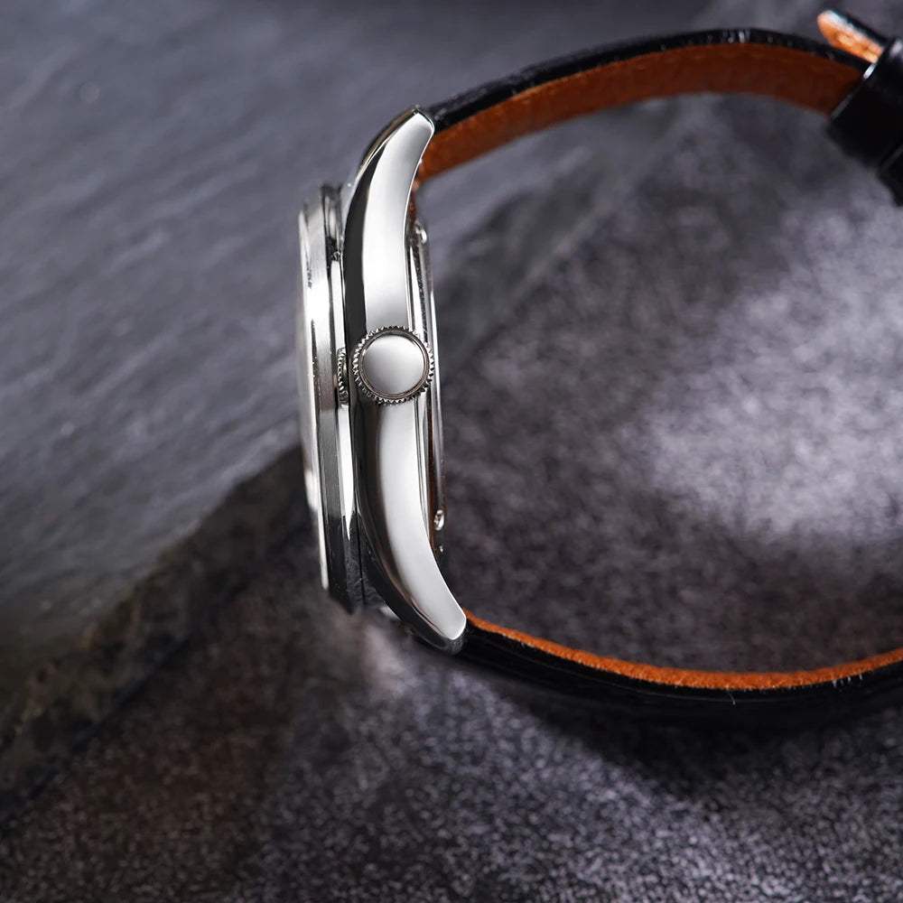 FARASUTE 5570A Montre Homme Mécanique Manuelle Saphir Cuir Étanche 5ATM – CLEVI Paris
