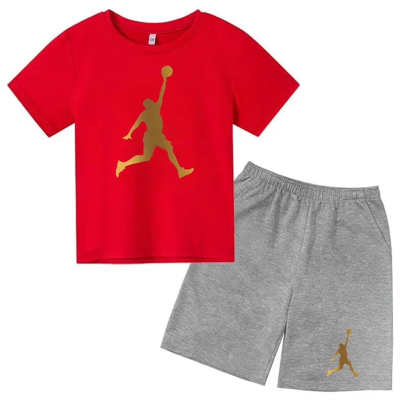 Ensemble enfant imprimé T-shirt et short – CLEVI Paris