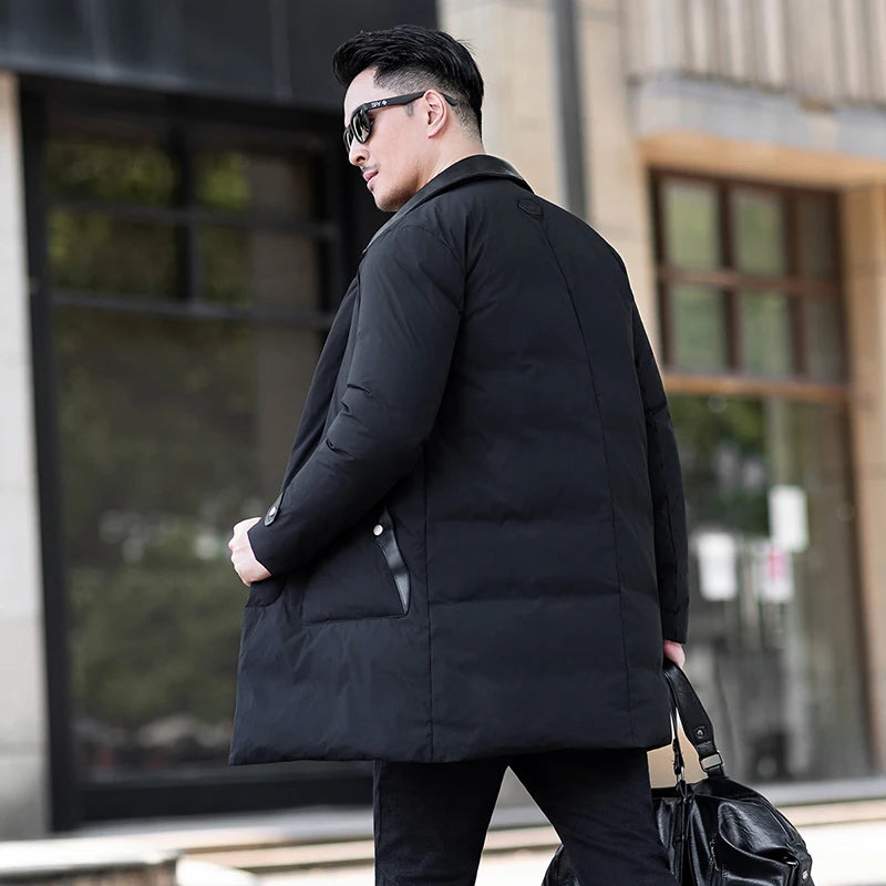 Manteau homme en duvet à finitions contrastées – CLEVI Paris