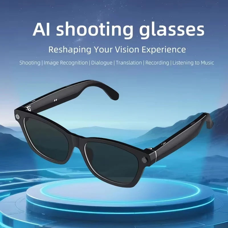 Lunettes Connectées XMSJ IA Caméra 8MP Vidéo 4K Double Objectif Bluetooth Traduction Moto Waterproof 3 Verres – CLEVI Paris