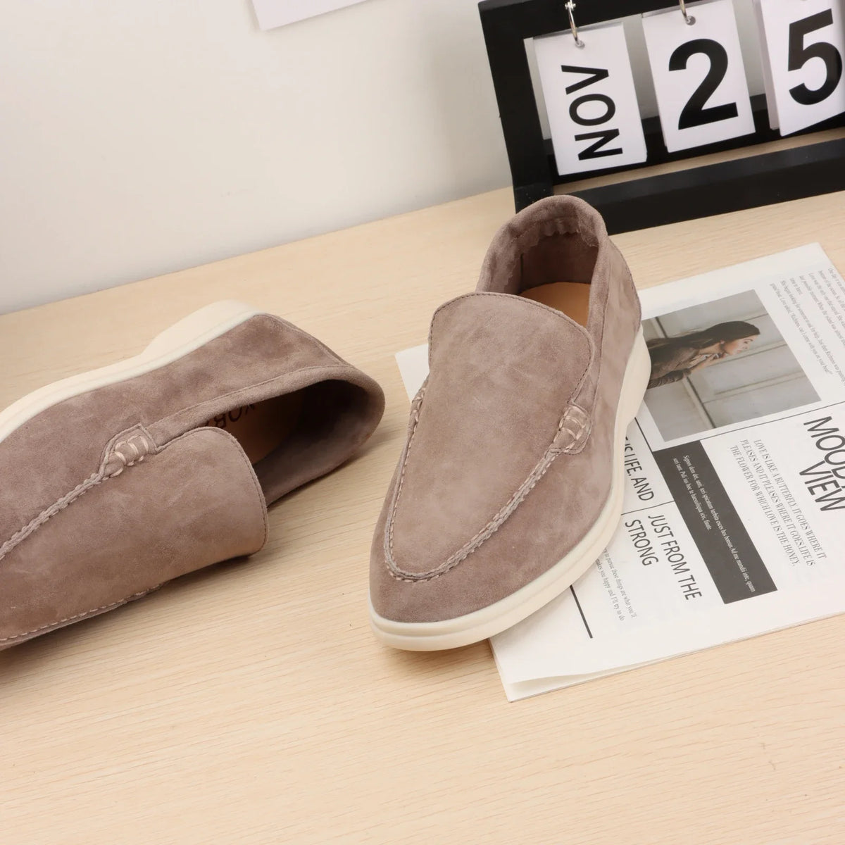 Mocassins Suède Femme Ajourés – CLEVI Paris