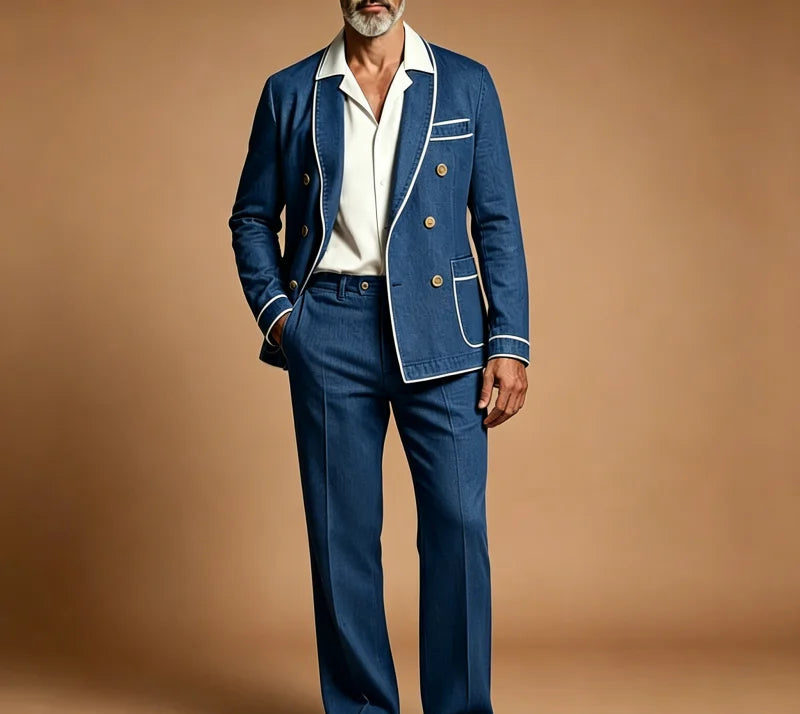 Costume en jean homme 2 pièces – CLEVI Paris