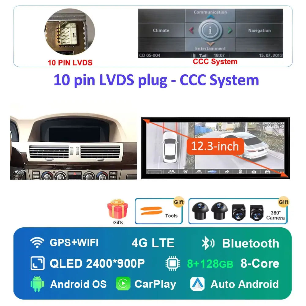 Écran CarPlay BMW Série 7 E65 E66 CCC – CLEVI Paris