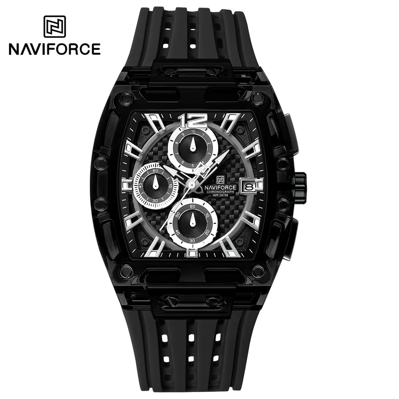 Montre Sport Chronographe NAVIFORCE Homme Silicone 5 Bar – CLEVI Paris