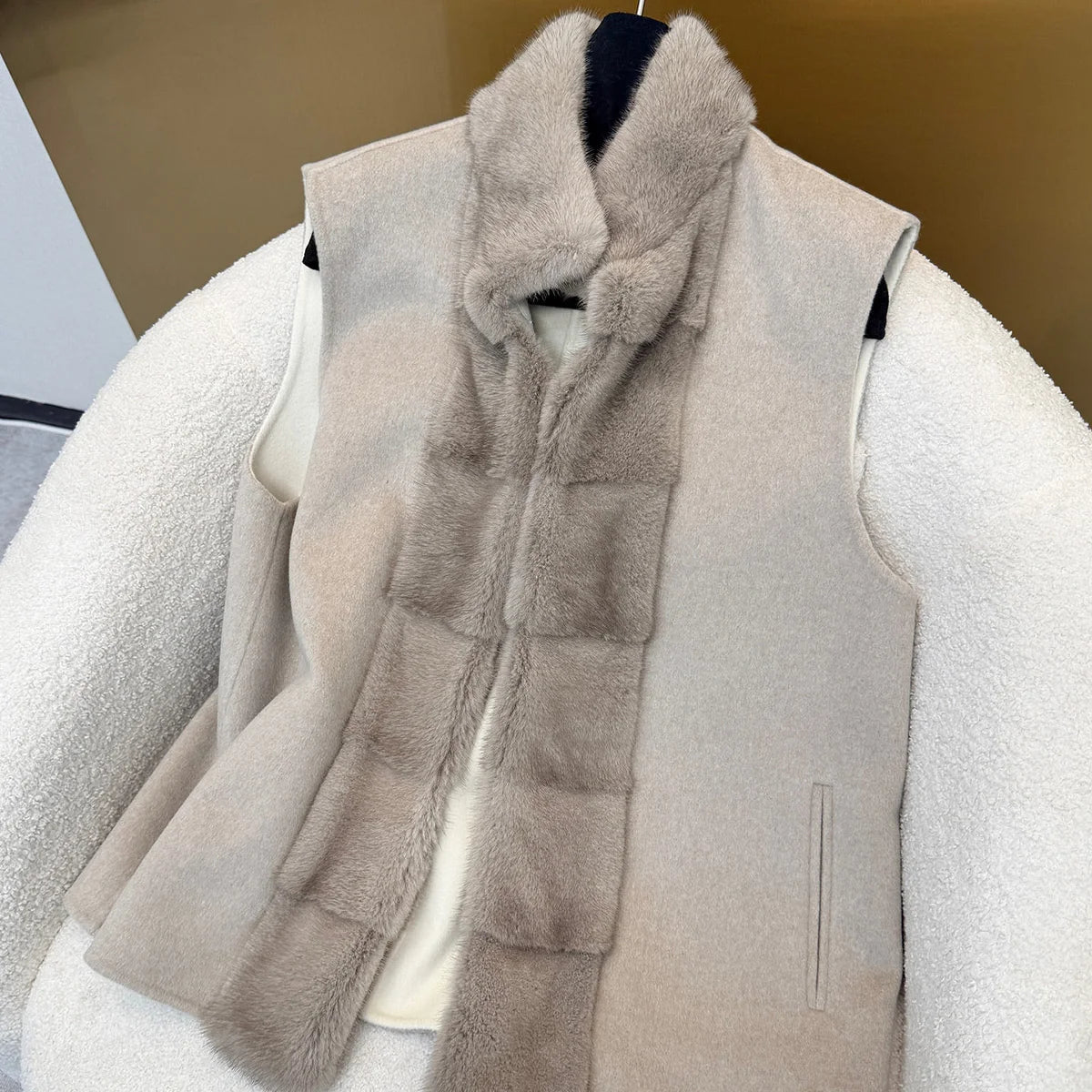 Ensemble femme veste et gilet laine cachemire – CLEVI Paris