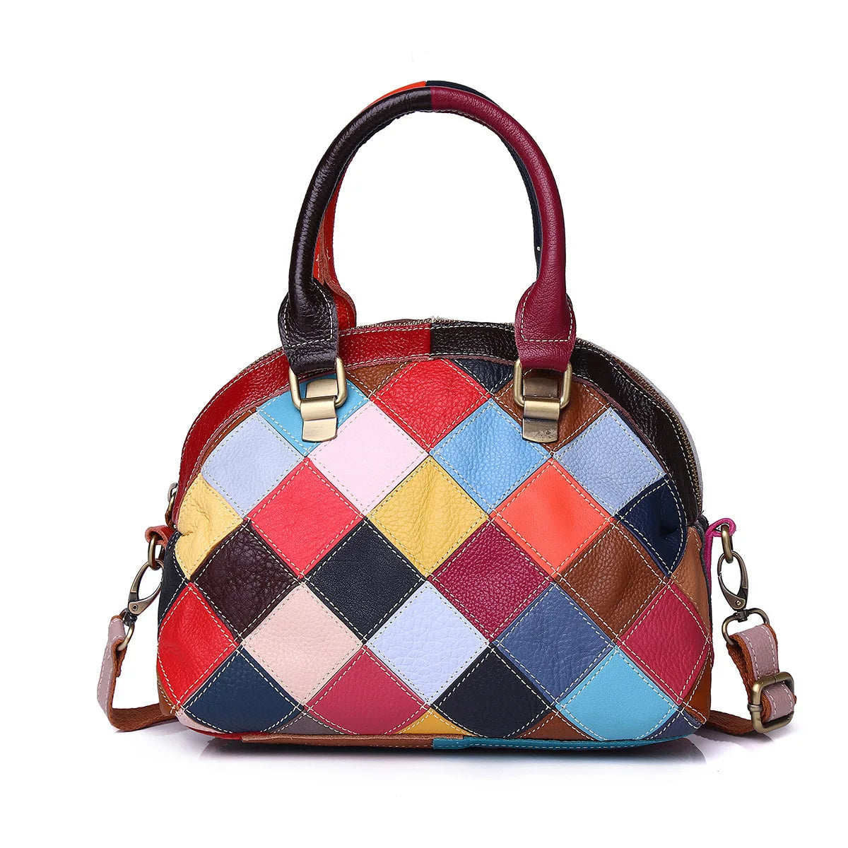 Sac Coquille Cuir Vache Artisanal Motif Papillons Femme Épaule – CLEVI Paris