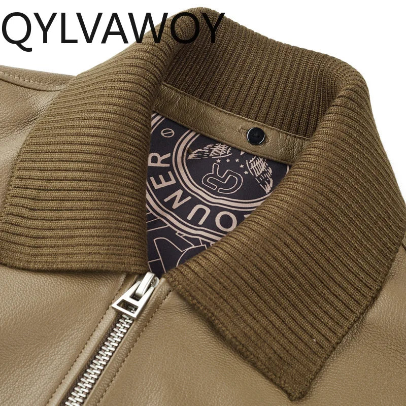 Veste homme en cuir à col amovible – CLEVI Paris