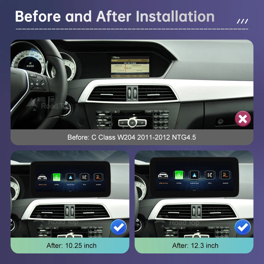 Écran CarPlay Mercedes W204 NTG4.5 – CLEVI Paris