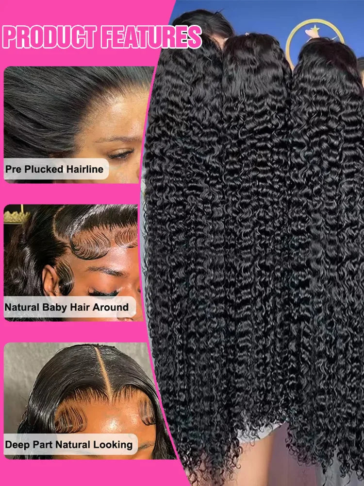 Perruque Deep Wave, cheveux humains – CLEVI Paris