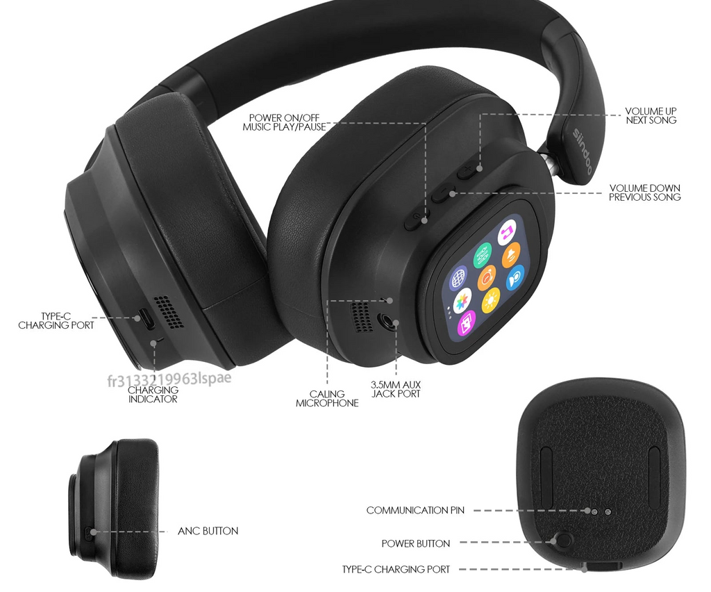 Casque ANC Siindoo JH-ANC930Plus Écran LCD – CLEVI Paris