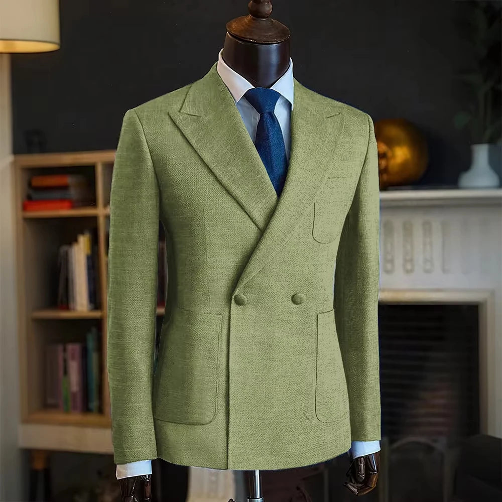 Blazer homme croisé à chevrons – CLEVI Paris
