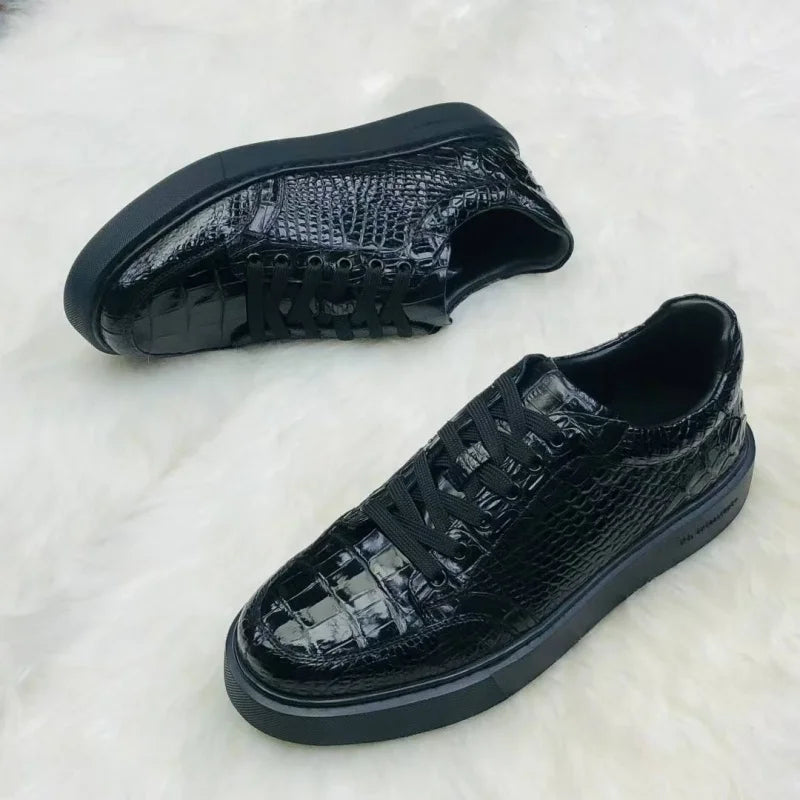 Sneakers basses homme noires à lacets – CLEVI Paris