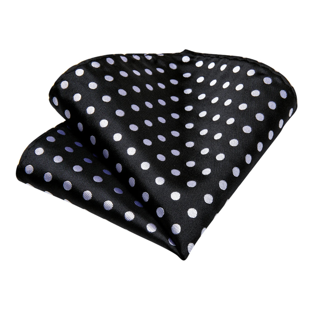 Coffret cravate homme à pois, pochette et boutons – CLEVI Paris