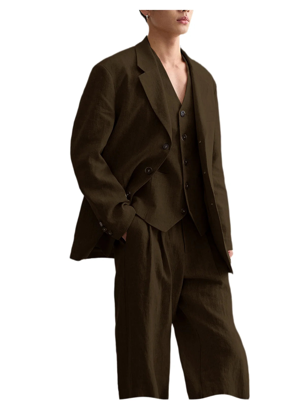 Costume Homme Lin 3 Pièces – CLEVI Paris
