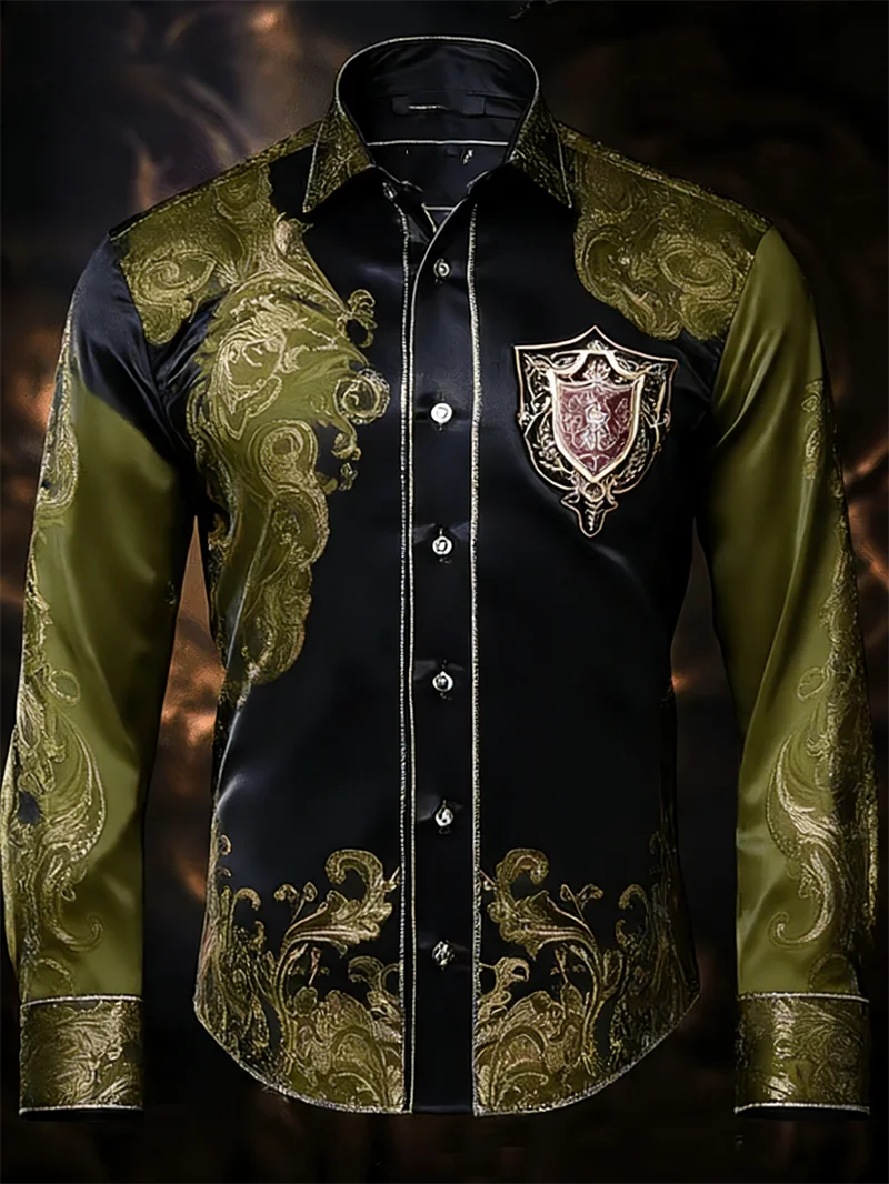Chemise Homme à Motifs et Badge 3D – CLEVI Paris