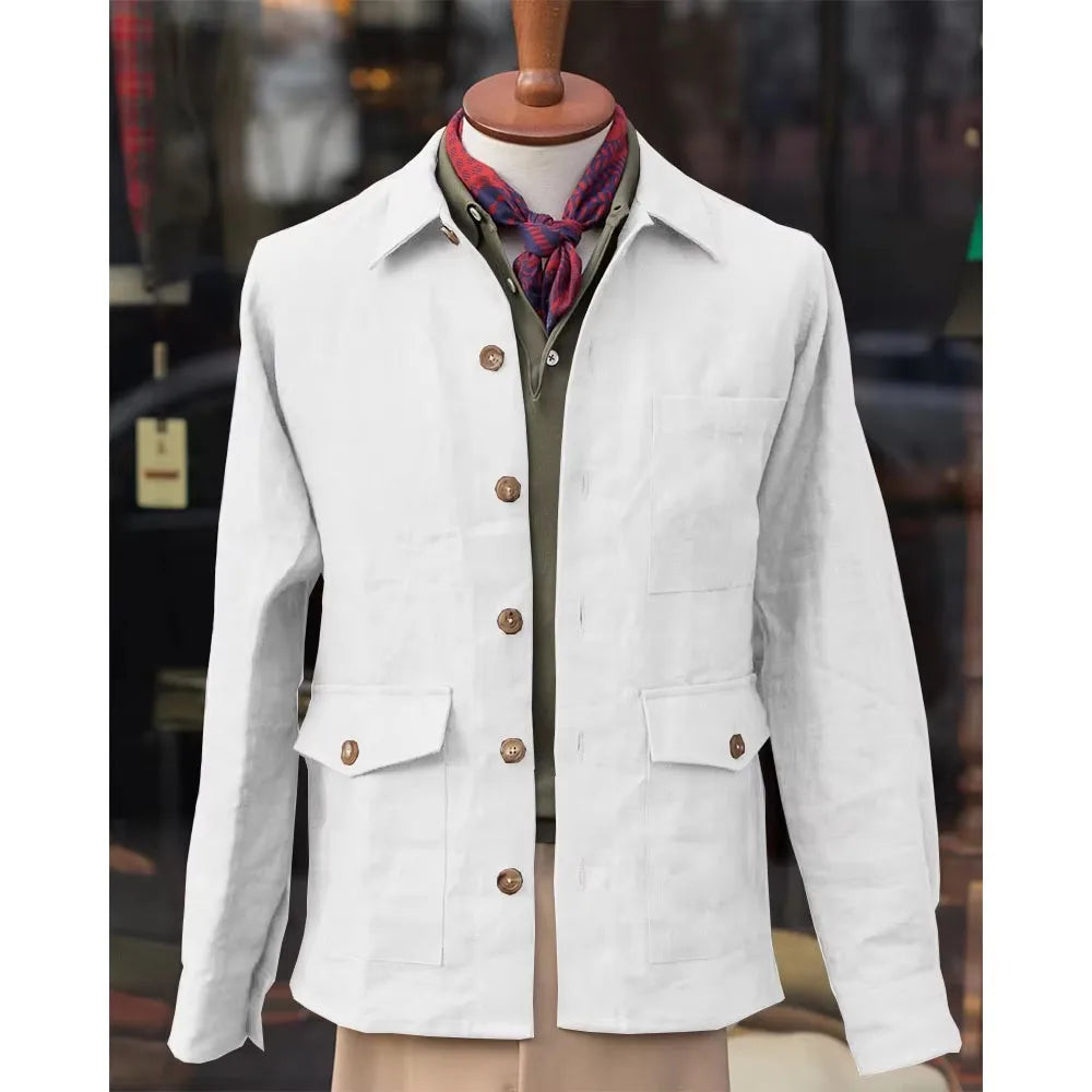 Veste Safari Homme Coton et Lin – CLEVI Paris