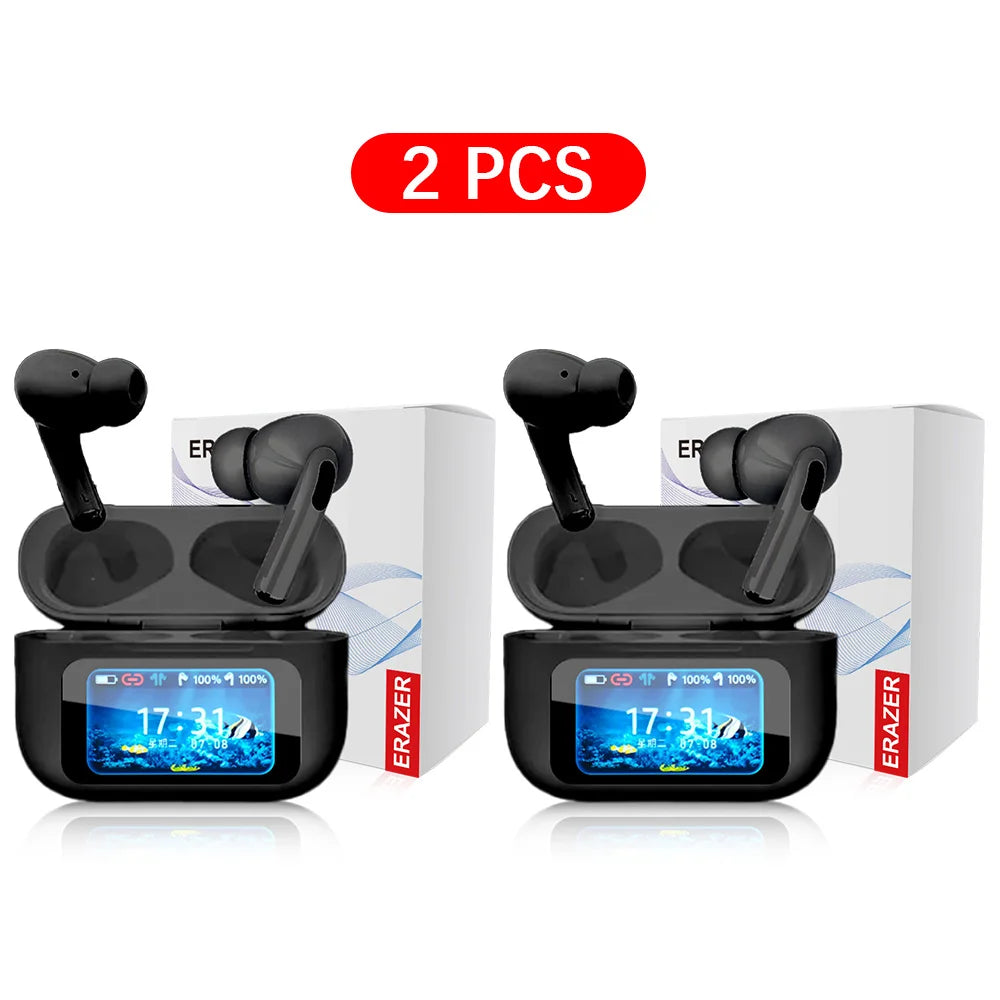 Écouteurs TWS ERAZER ANC Écran LCD Tactile Bluetooth 5.0 – CLEVI Paris