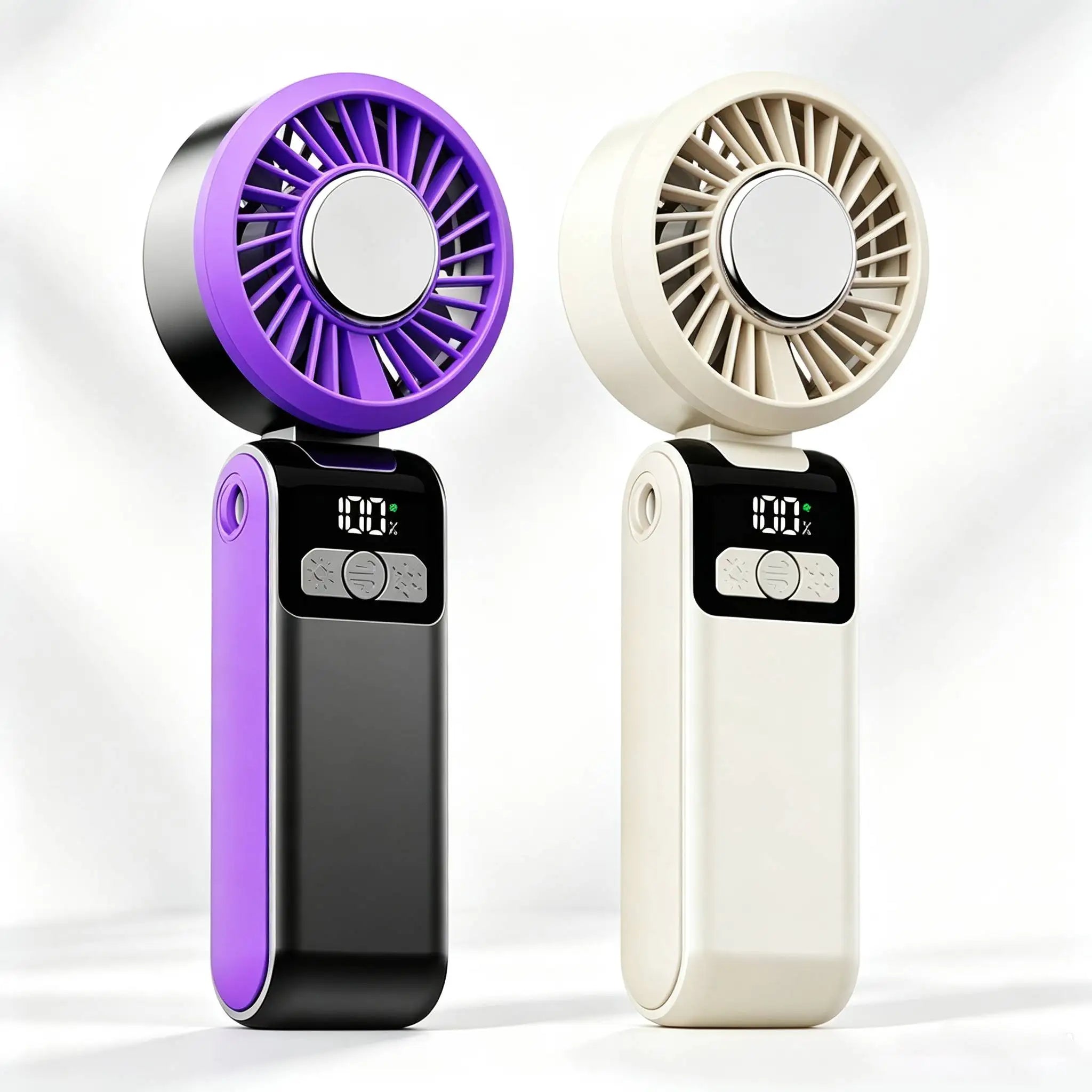 Ventilateur Portable Pliable avec Pack de Glace & Affichage LED – CLEVI Paris