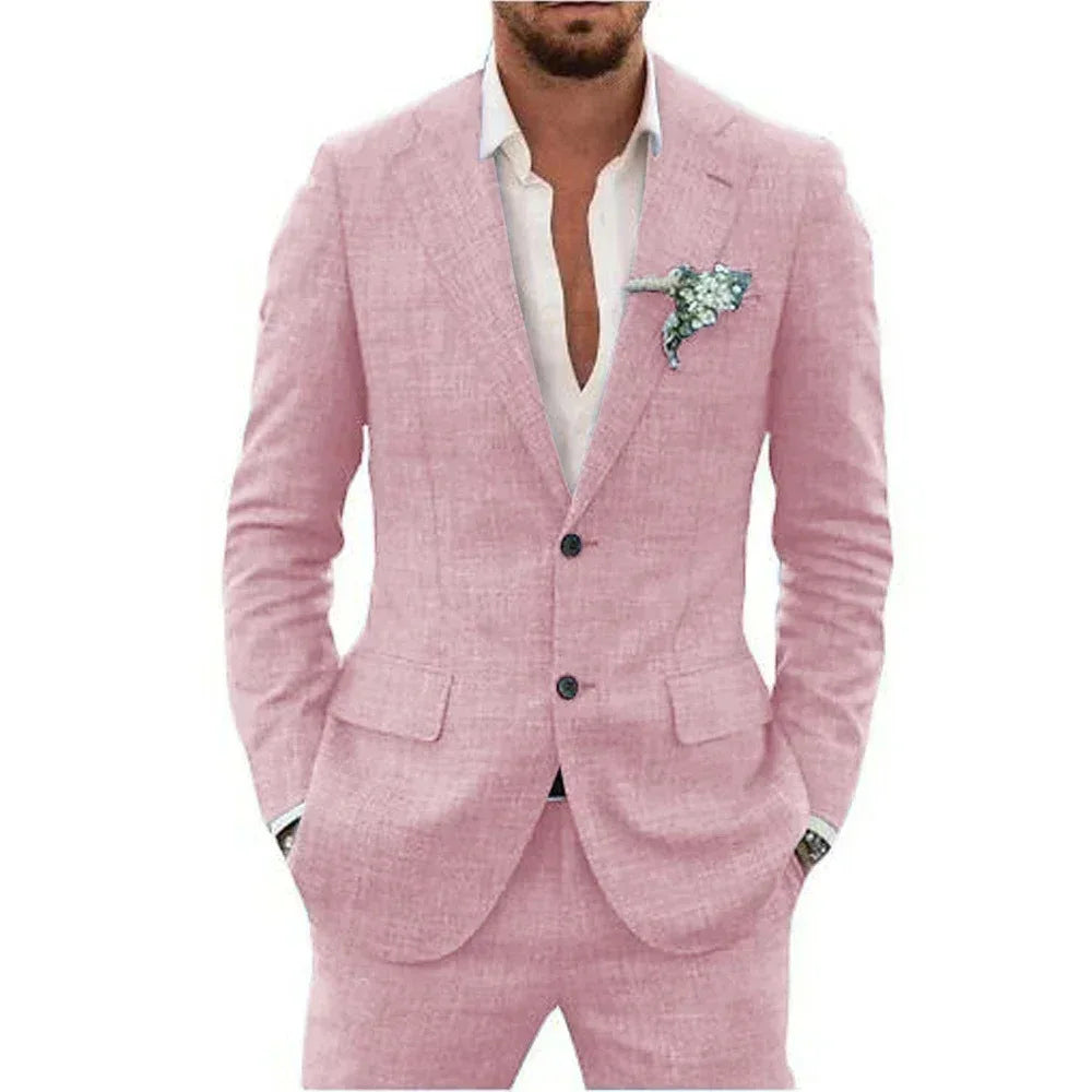 Costume homme 2 pièces en lin – CLEVI Paris
