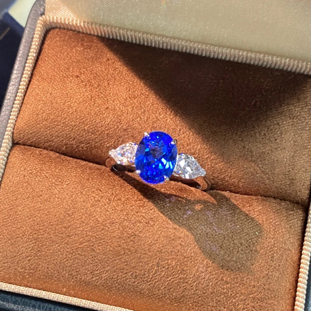 Bague Femme Saphir Or Blanc 18K – CLEVI Paris