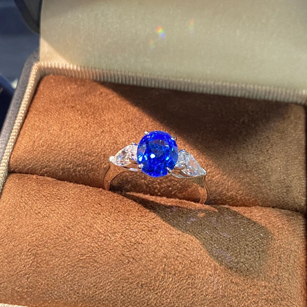 Bague Femme Saphir Or Blanc 18K – CLEVI Paris