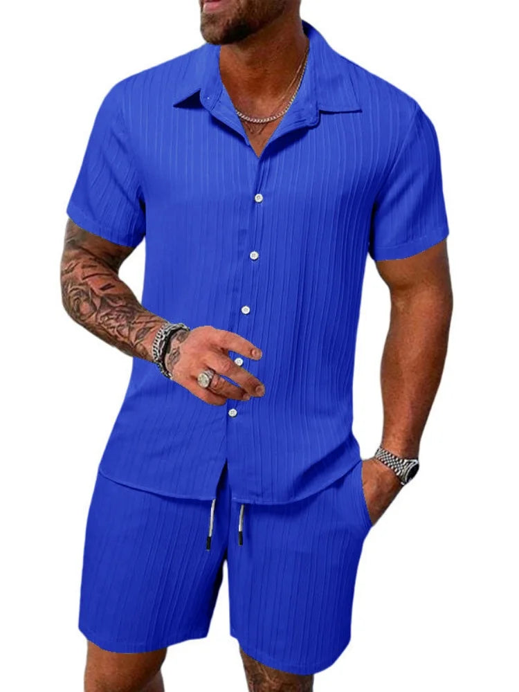 Ensemble homme chemise et short de plage – CLEVI Paris